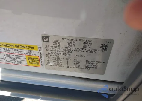 2017 Buick Enclave Premium from USA, damaged, VIN 5GAKVCKD2HJ134740